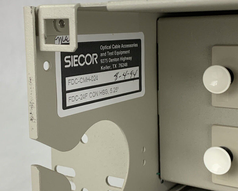Siecor FDC-CMH-024 Rack Mount Jumper Storage Fiber Cabinet w/ Rack Ears