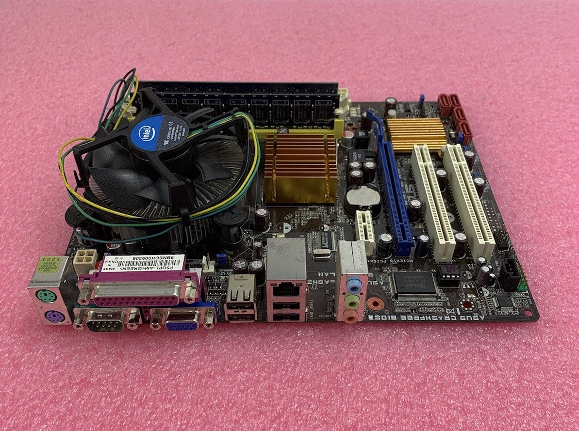ASUS P5QPL-AM Motherboard Intel Core 2 Duo E7500 2.93GHz 2GB w/ Shield