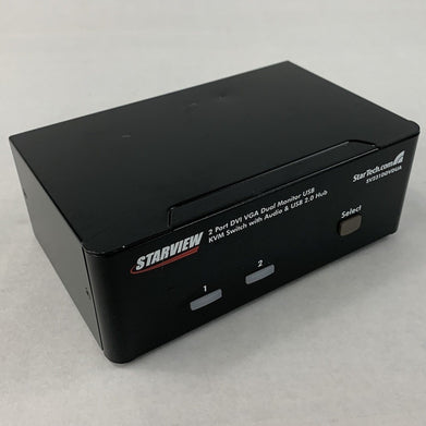 Startech Starview C4E1E7ZG37F 2 Port DVI VGA Dual Monitor USB KVM Switch