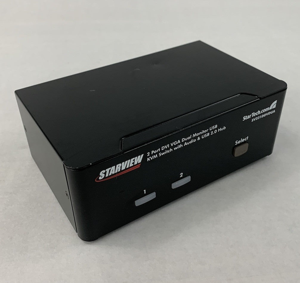 Startech Starview C4E1E7ZG37F 2 Port DVI VGA Dual Monitor USB KVM Switch