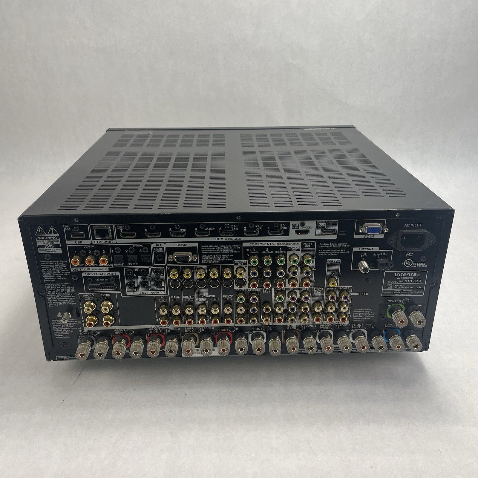 Integra DTR-80.3 9.2 AV Home Theater Receiver No Remote No Output For Parts5