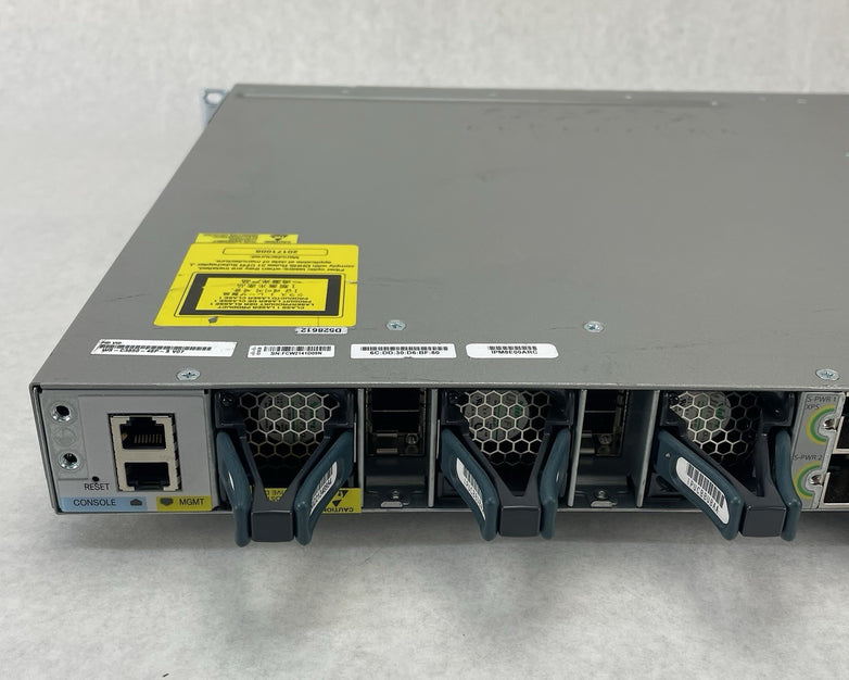 Cisco Catalyst WS-C3850-48P-S V07 48-Port Gigabit PoE+ - Tested