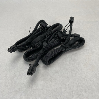 PCI-E 8-pin to 2x 6+2-pin (6-pin/8-pin) Power Splitter Cable PCIE Lot of 4