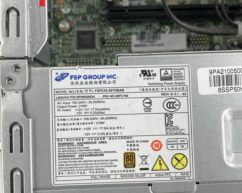 Lenovo ThinkCentre M900 SFF i5-6500 3.20 GHz 8 GB RAM No HDD/OS