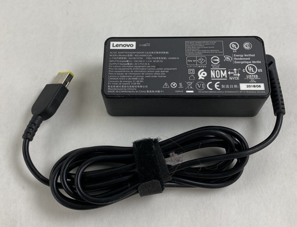 Lot of 3 Lenovo ADLX45NCC2A 45W 20V 2.25A Square Tip AC Adapter