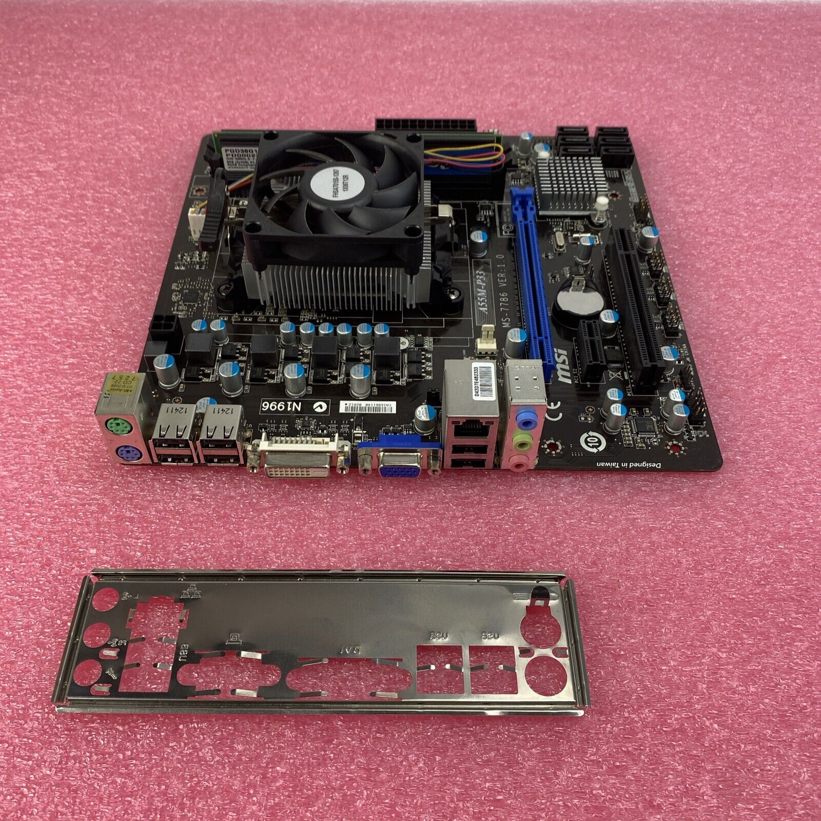 MSI A55M-P33 MS-7786 Motherboard Intel AMD A4-3400 2.7GHz 4GB RAM w/ Sheild