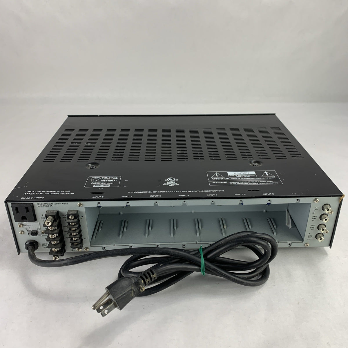 TOA Electronics 900 Series II 120W 8-Channel Modular Mixer Amplifier A-912MK27