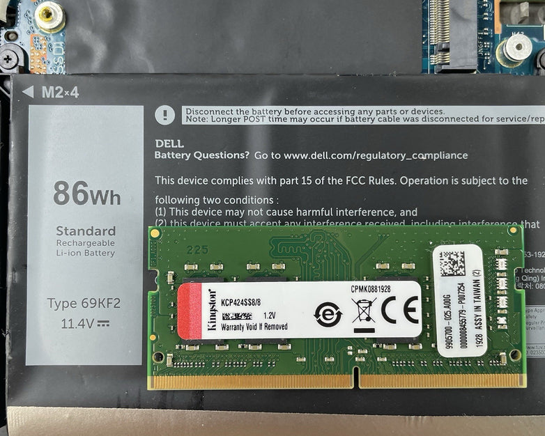 Dell Precision 5550 15.6" i9-10885H 2.40 GHz 8 GB RAM No SSD/OS/AC/Batt - READ