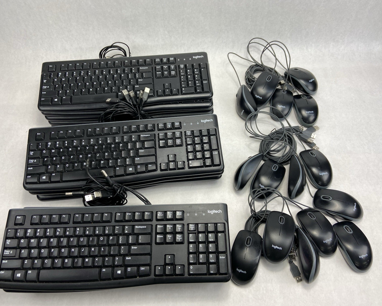 Logitech MK120 Wired Keyboard and Mouse Combo Lot of 15