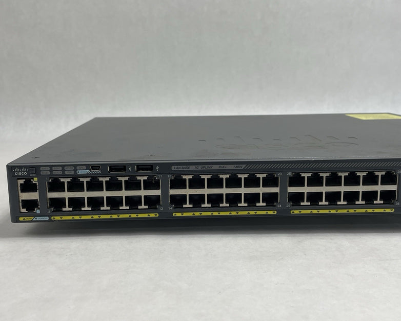 Cisco WS-C2960X-48FPS-L  V07 48 port GIG POE+ Switch Tested & Reset No Rack Ears