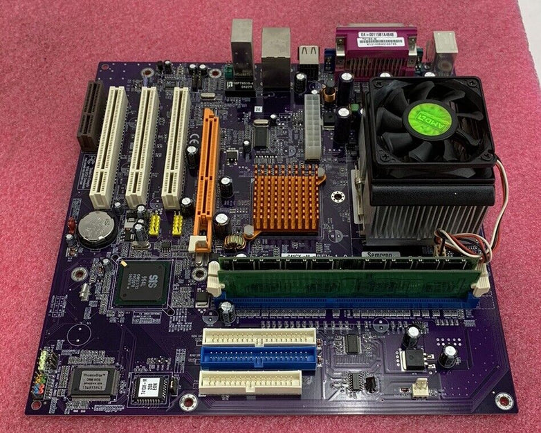 SIS SIS-741GX-M Motherboard AMD Sempron 2400+ 1.66GHz 640MB RAM w/Shield