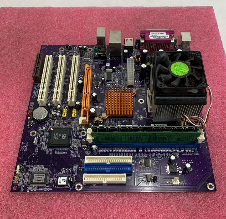 SIS SIS-741GX-M Motherboard AMD Sempron 2400+ 1.66GHz 640MB RAM w/Shield
