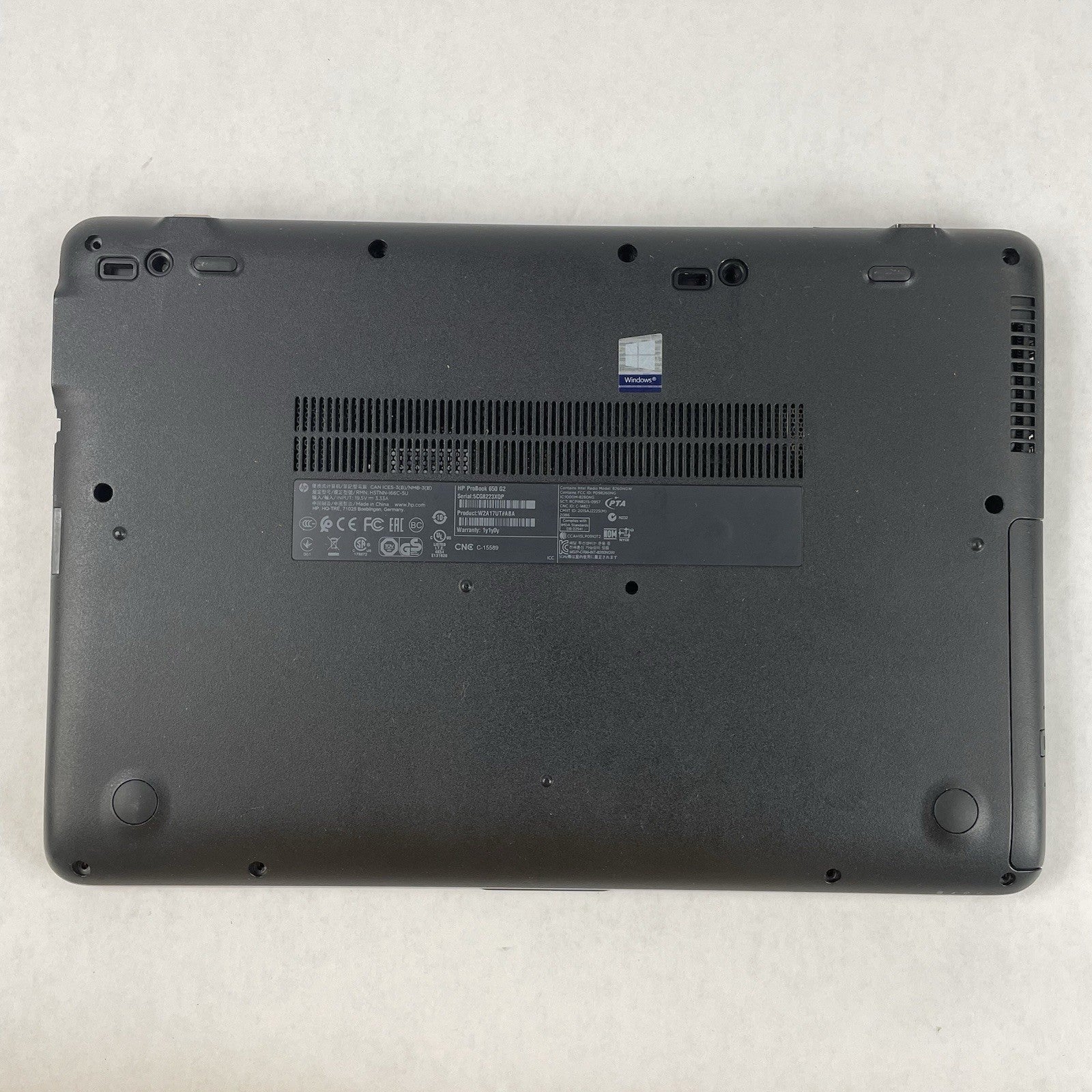 HP ProBook 650 G2 15.6" i5-6200U 2.30GHz 8GB RAM No SSD/OS/AC/Batt - Bad Corner14