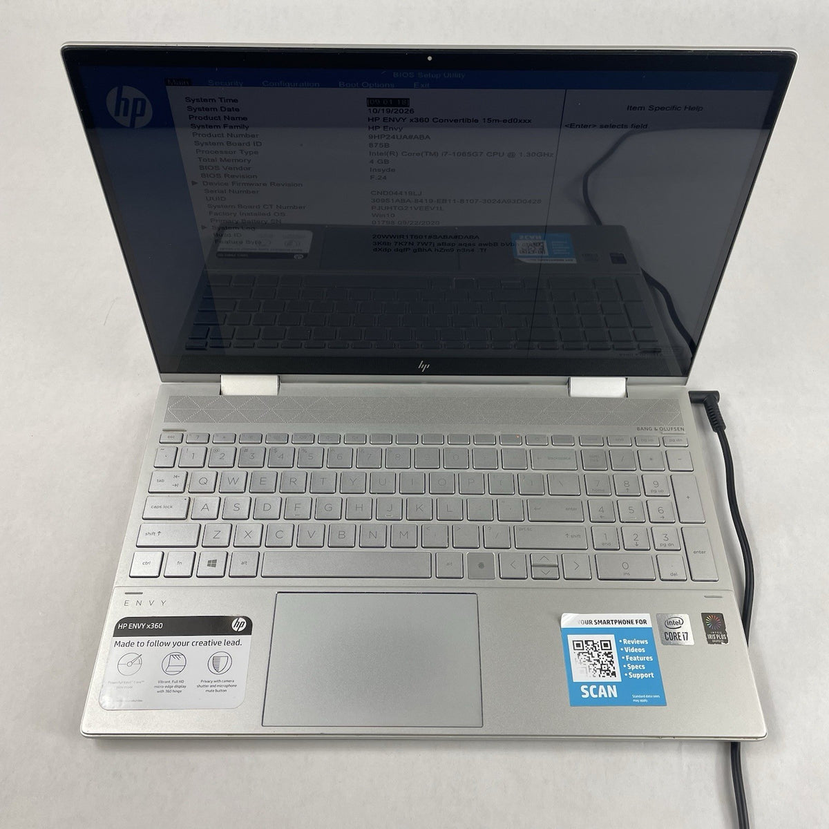 HP Envy x360 15m-ed0023dx 15.6" i7-1065G7 1.30 GHz 4 GB RAM No SSD/OS/AC2
