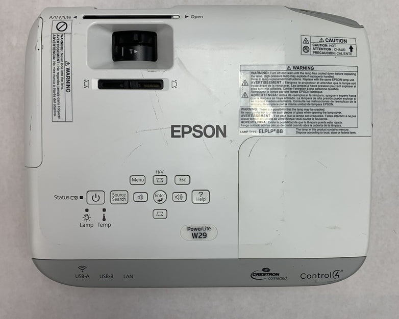 Epson PowerLite W29 H690A LCD Lamp Projector 1131 Lamp Hours - No Remote