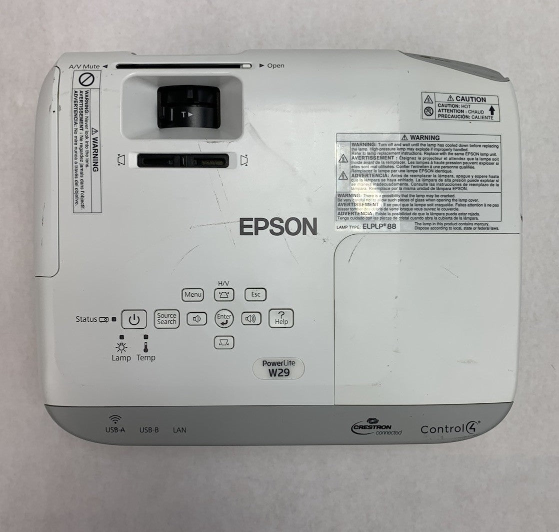 Epson PowerLite W29 H690A LCD Lamp Projector 1131 Lamp Hours - No Remote6