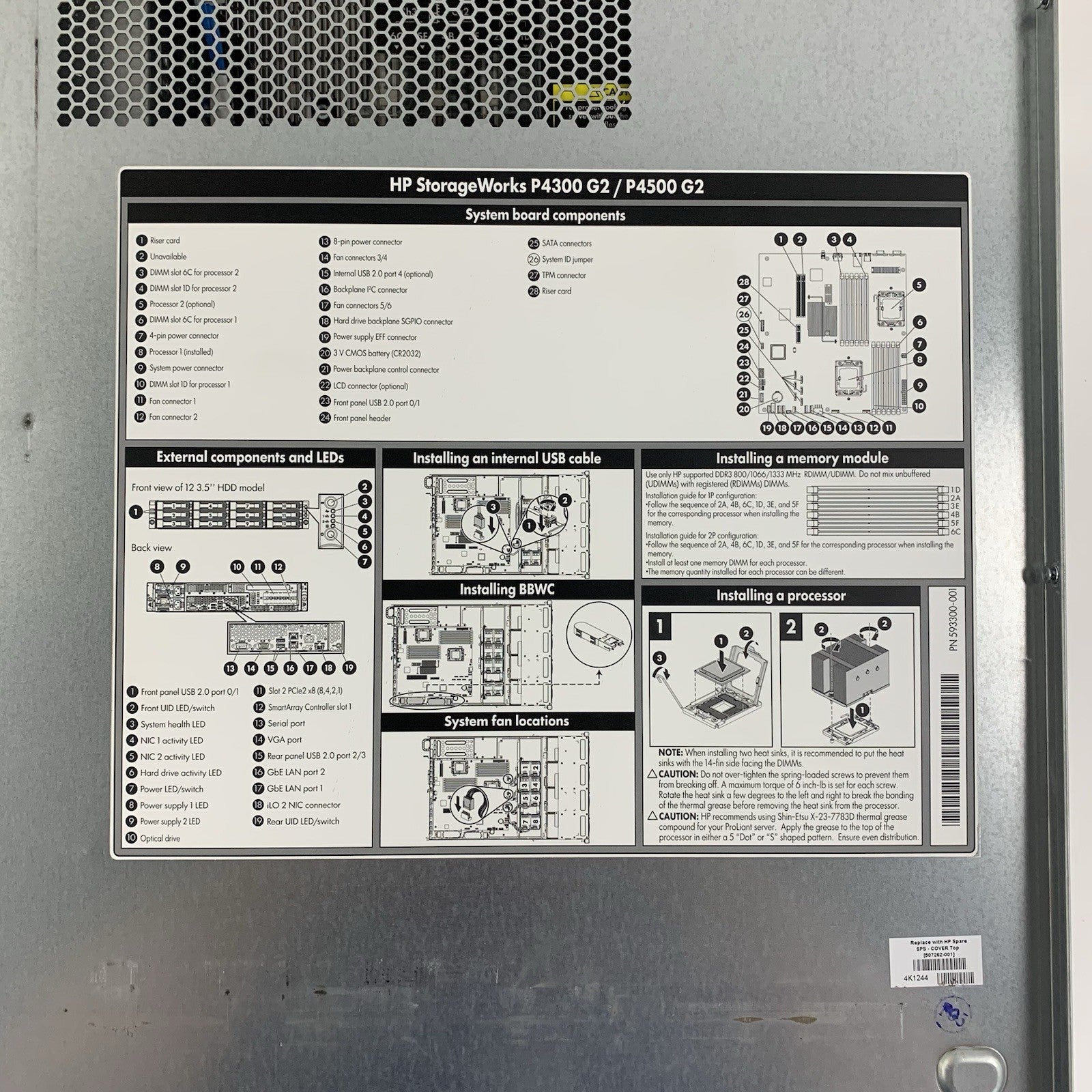 HP StorageWorks P4500 G2 Server 2x Xeon L5520 2.26GHz 24GB RAM No HDD/OS18