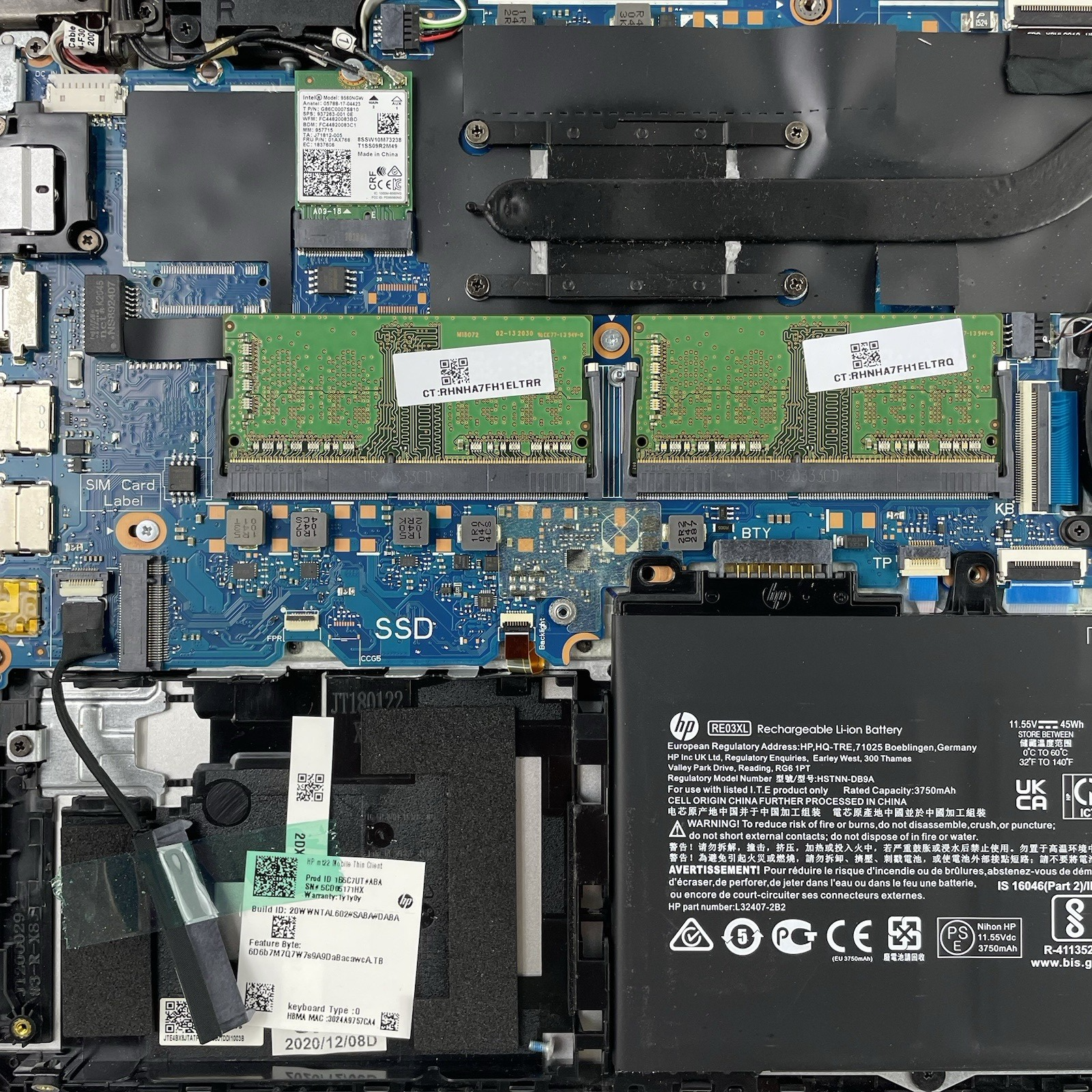 HP MT22 14" Intel Celeron 5205U 1.90 GHz 8 GB RAM No SSD/OS/AC - CMOS16