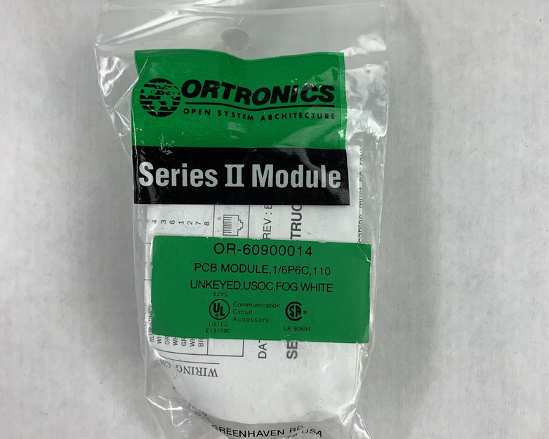 Ortronics OR-60900014 PCB MODULE 1/6P6C 110 UNKEYED USOC FOG WHITE New