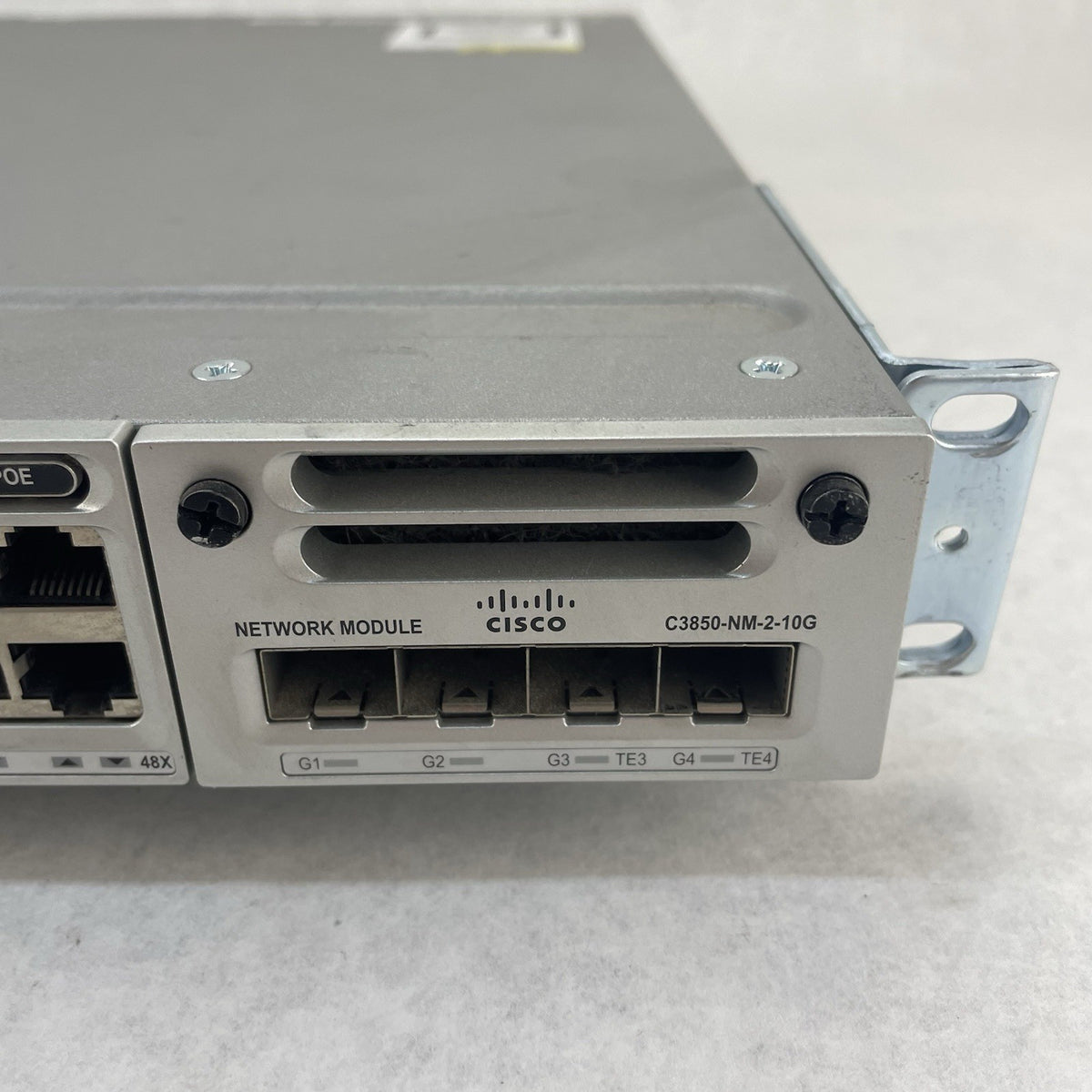 Cisco WS-C3850-48P-S 48-Port V06 PoE+ 2x PSU NM-4-10g Gigabit Switch - Tested4