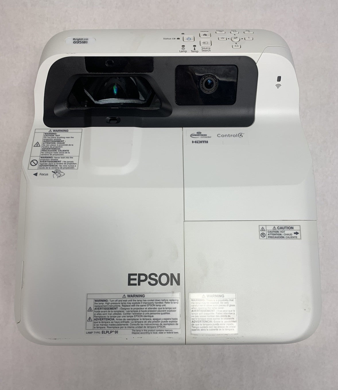 Epson PowerLite 695Wi H740A LCD Lamp Projector 2666 Lamp Hours - No Remote5
