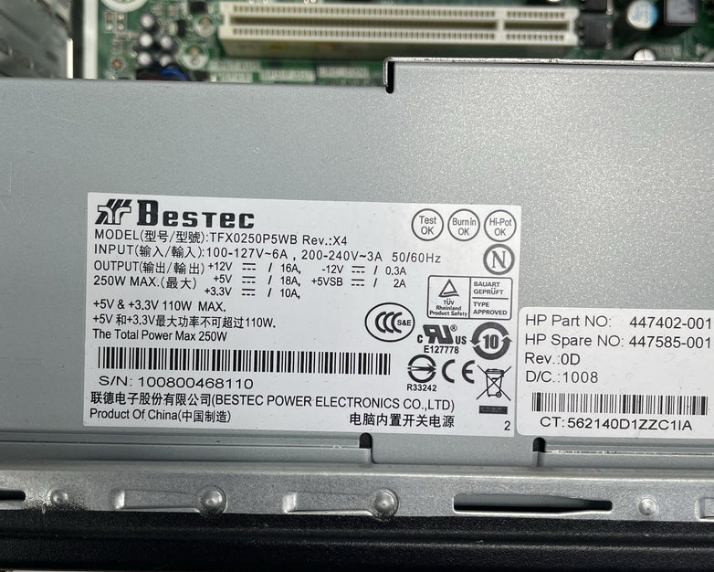 HP Pro 3000 SFF Pentium Dual-Core E6700 3.20 GHz 8 GB RAM No HDD No OS