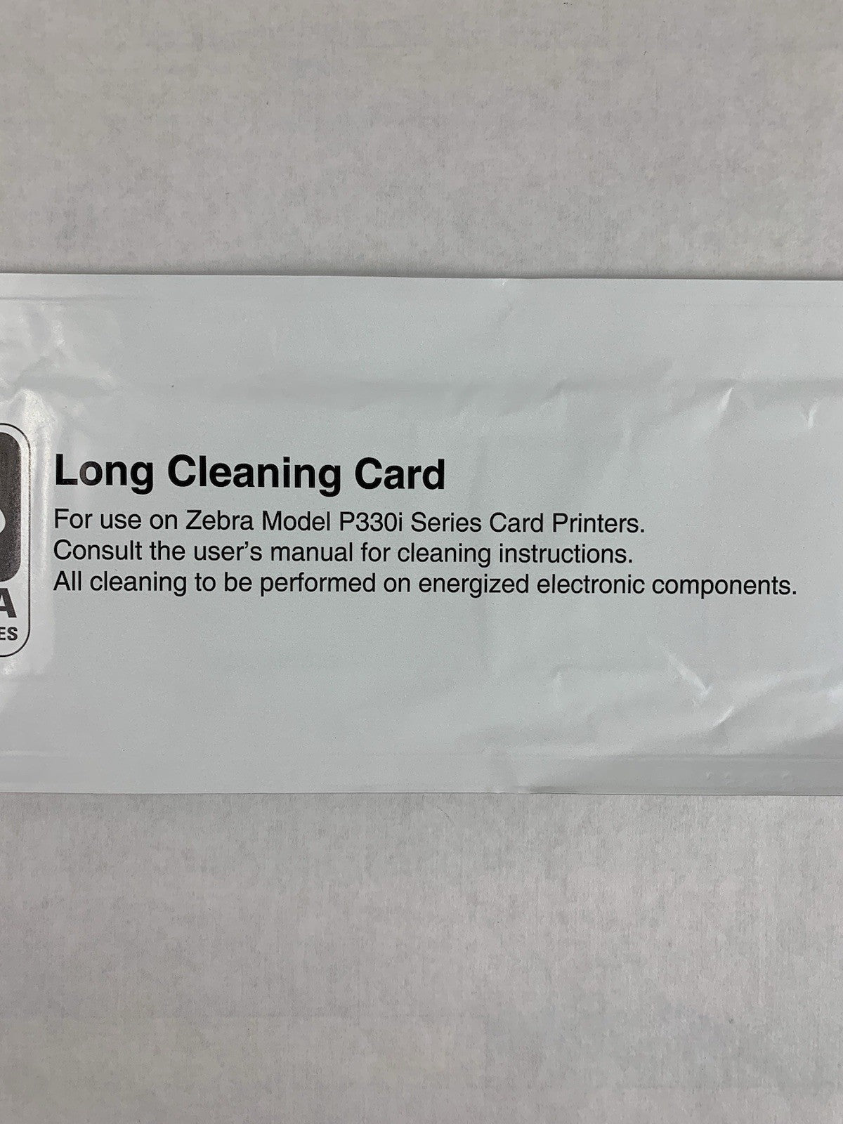 Zebra P330i Card Printer Long Cleaning Card (Lot of 20)