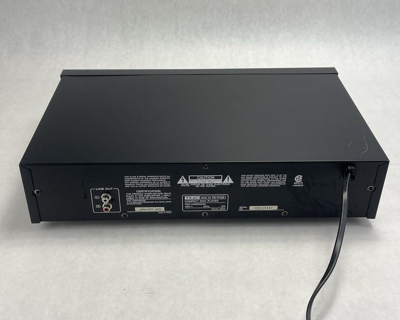 Teac CD-P1120 Vintage Single Disc CD Player Tested Working RCA Output Black