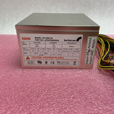 StarTech AP-550F12V/PN:ATX2POW500HS 500W Power Supply