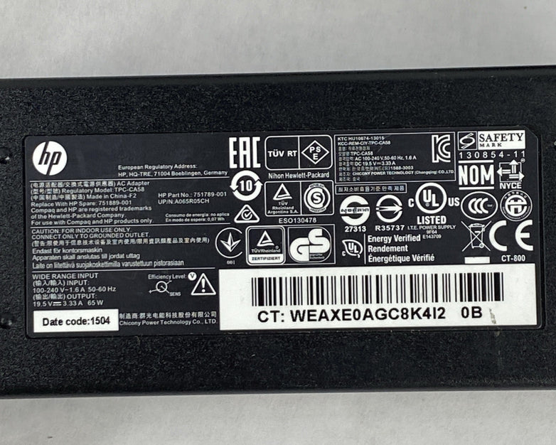 HP TPC-CA58 65W 19.5V 3.33A 7.4mm Barrel Charger AC Adapter (Lot of 7)