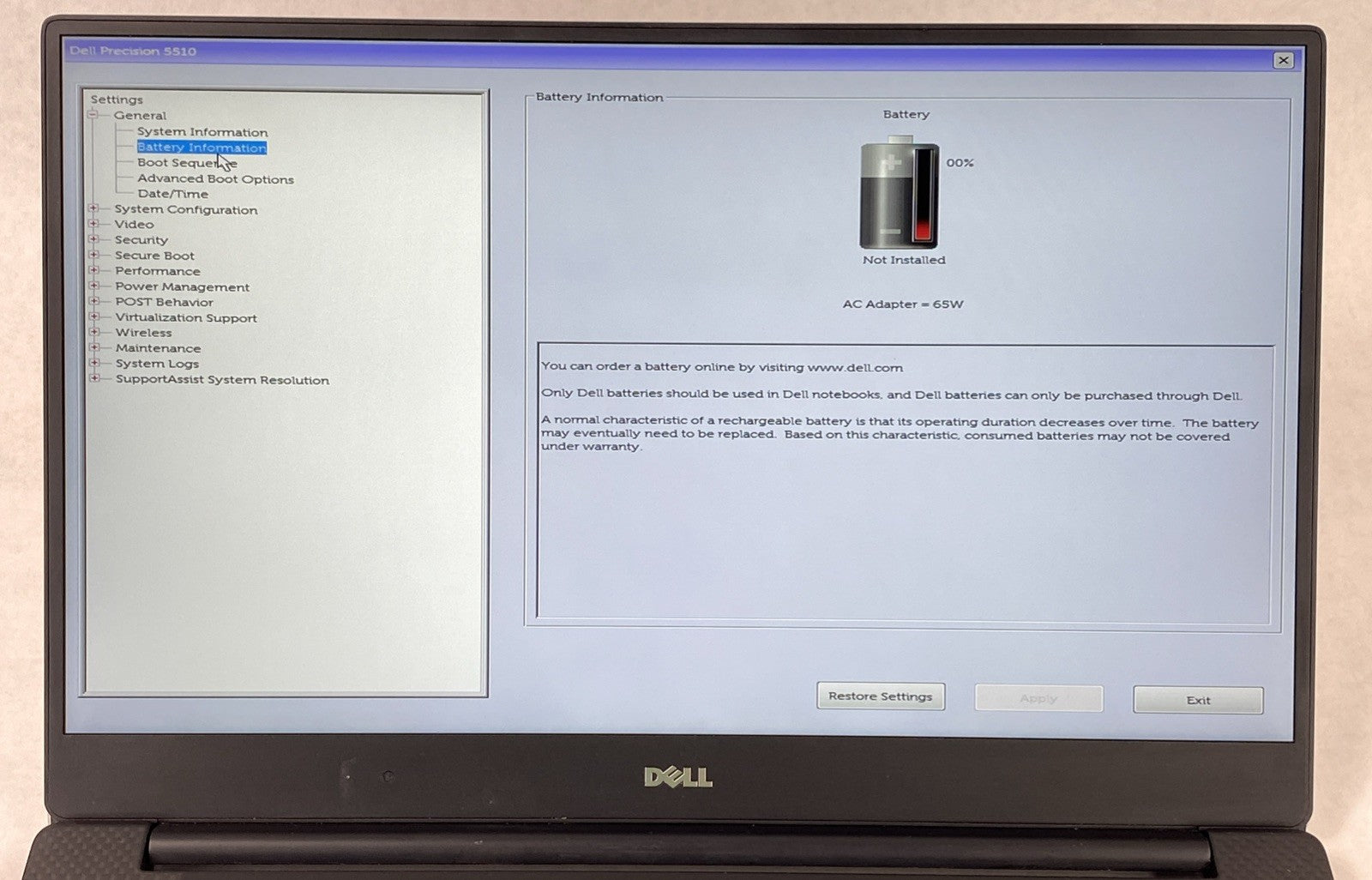 Dell Precision 5510 Core i7-6820HQ 2.70 GHz 8 GB RAM 15.6" No Battery No HDD/OS