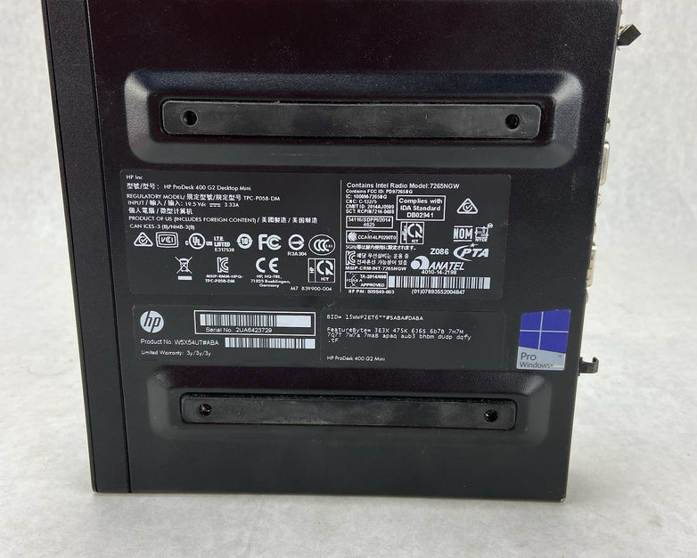 ProDesk 400 G2 Micro Intel Core i3-6100T 3.2GHz 8GB RAM No HDDOSAC