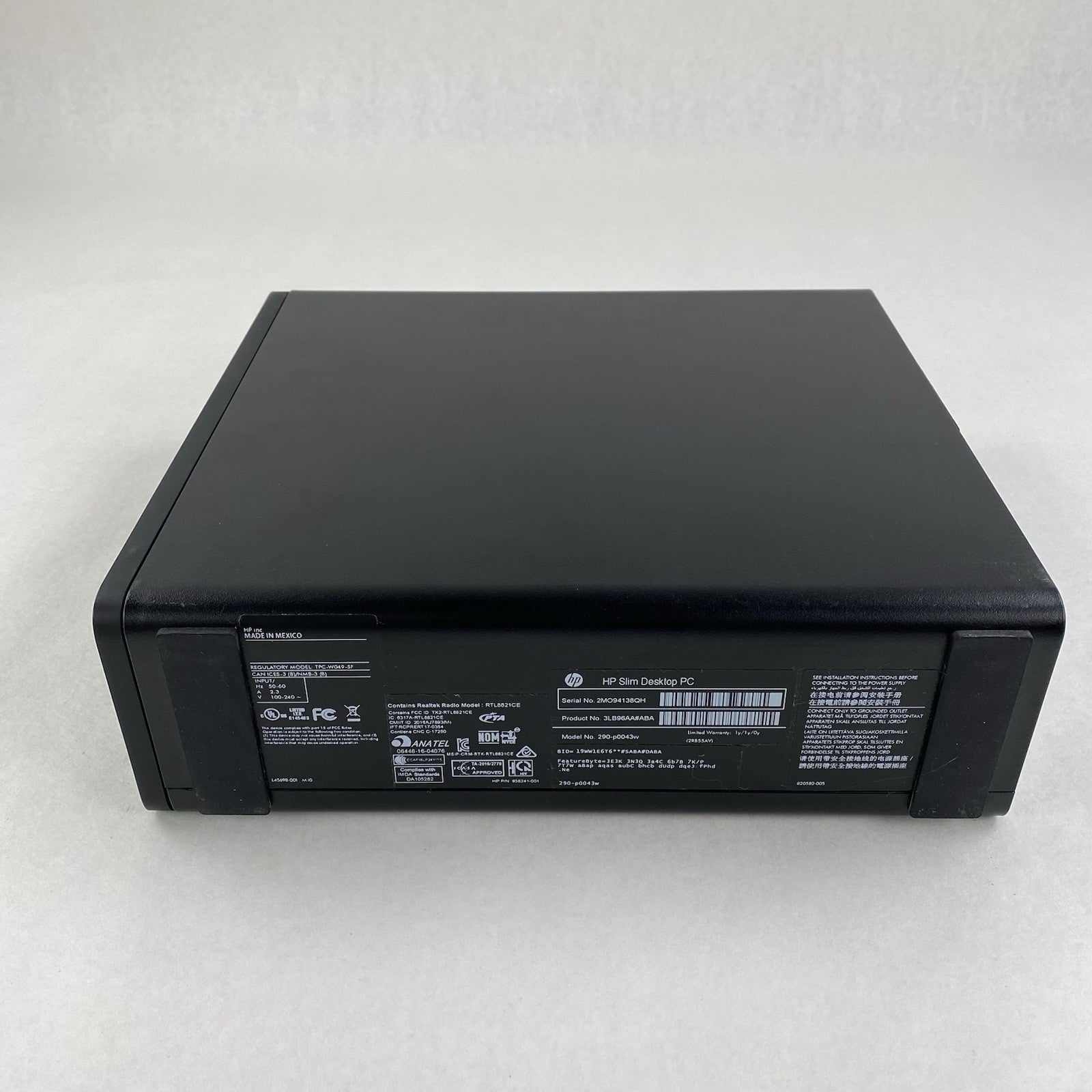 HP Slim Desktop 290-p0043w DT Intel Celeron G4900 3.1GHz 4GB RAM No HDD No OS