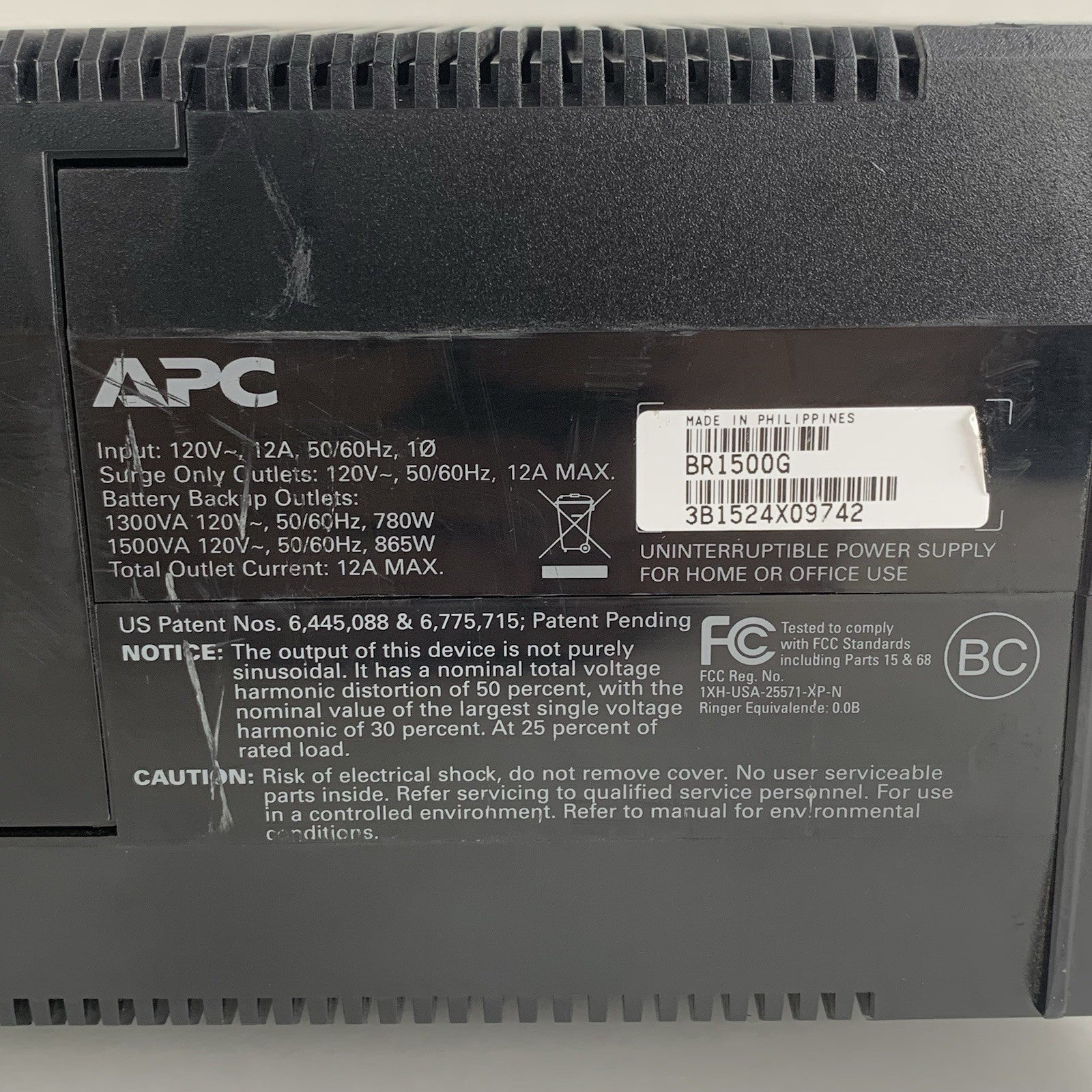 APC BX1500G Back UPS XS 1500 10 Outlet Uninterruptable Power Supply No Batt6