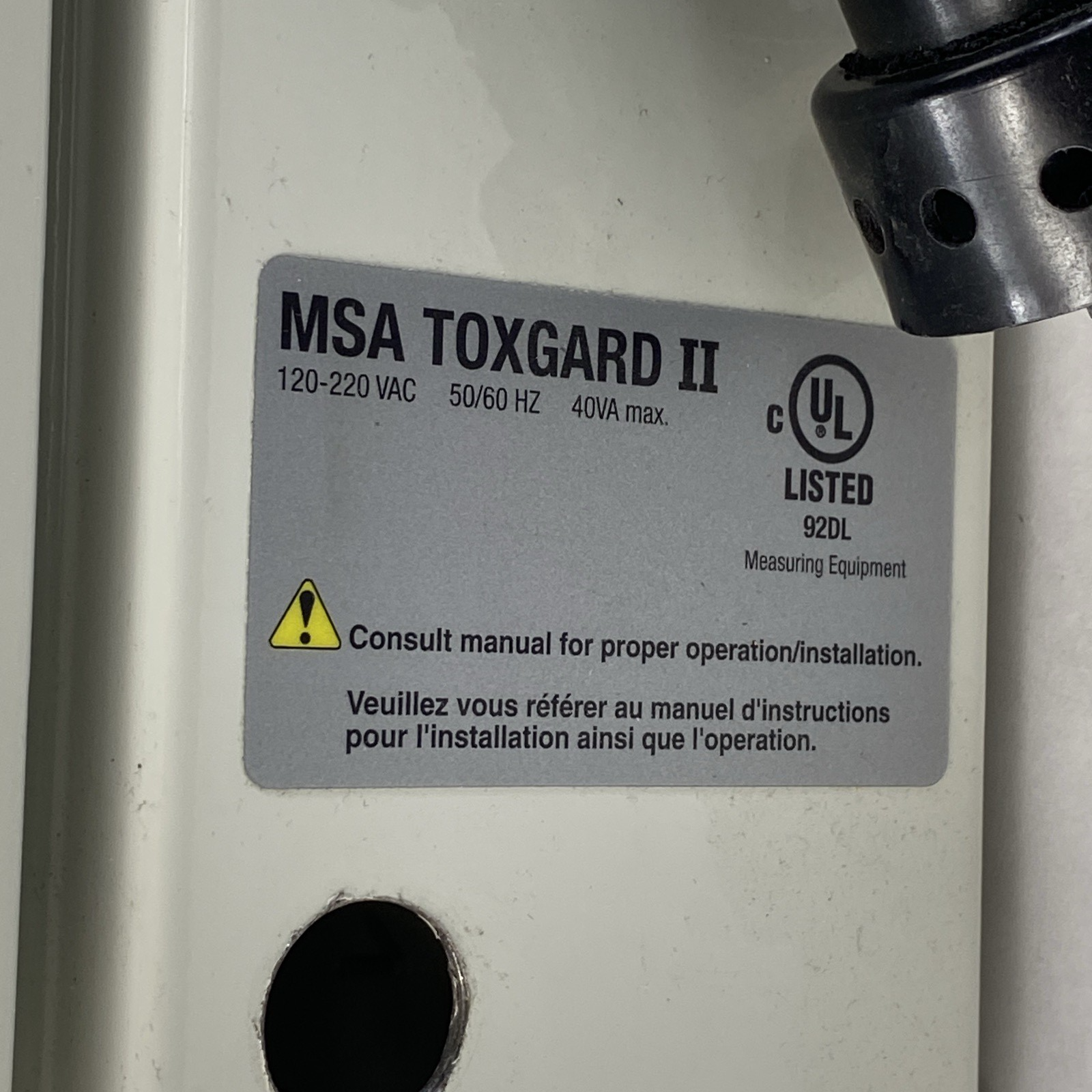 MSA Toxgard II Gas Monitor 120-220 VAC12