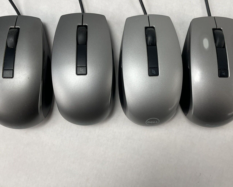 Dell MOCZUL USB Wired Black Laser Scroll Mouse with 6 Buttons Lot of 4