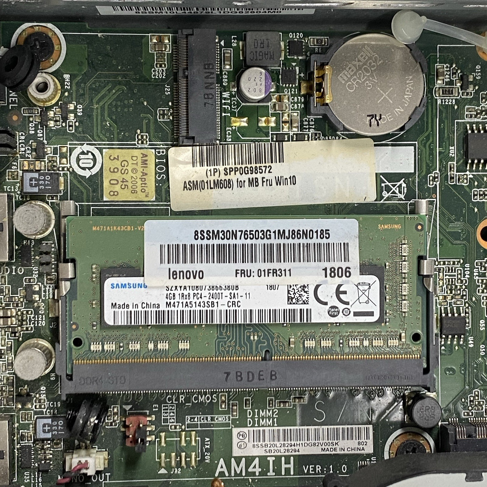 Lenovo ThinkCentre M715Q Micro AMD Pro A6-9500E 3.00 GHz 4 GB RAM No SSD/OS/AC13