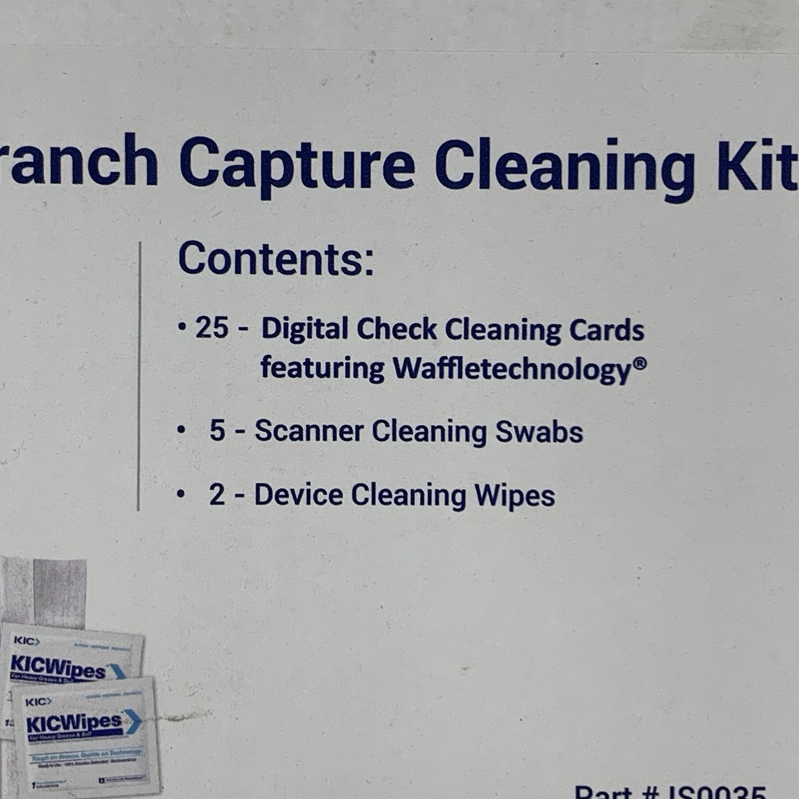 Digital Check Cleaning Kit IS0035 25x Waffletechnology Cards 5x Swabs 2x Wipes2
