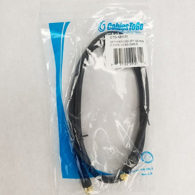 Lot of (8) CABLES TO GO 29131 3FT QS RG6 F-Type Video Cable NEW