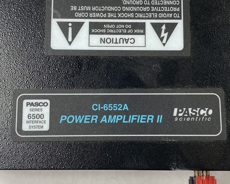 Pasco Scientific CI-6552A Power Amplifier II Power Tested with Power Cord