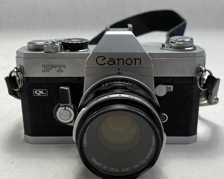 Canon FT QL 35mm Film Camera With FL 50mm 1:1.8 Lens - For Parts or Repair