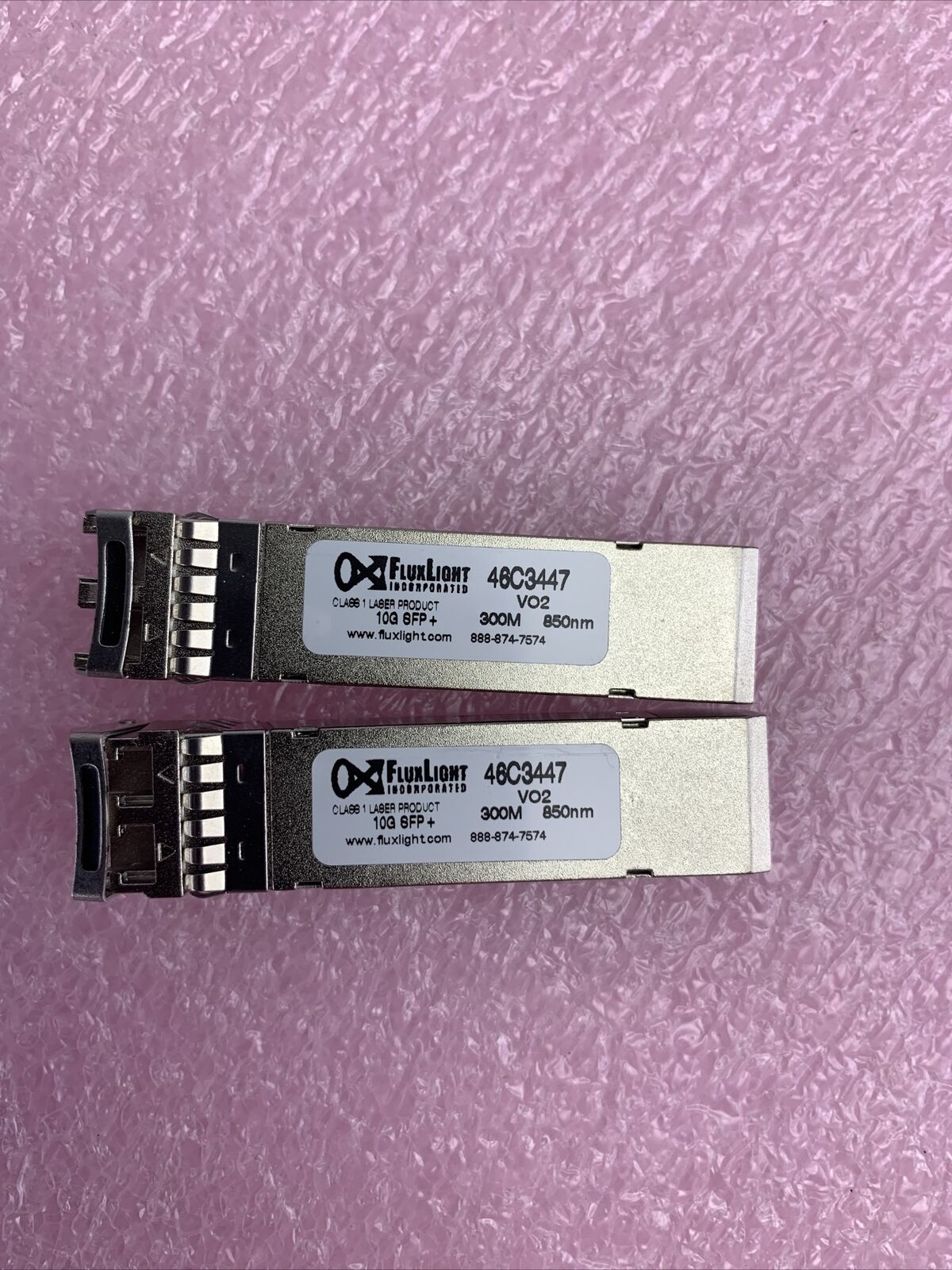 Fluxlight 46C3447 10G SFP+ Transceiver Lot of 2
