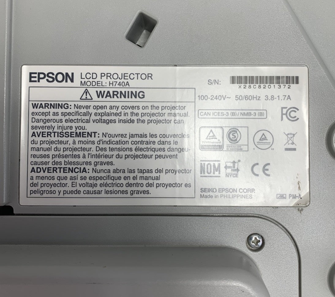 Epson PowerLite 695Wi H740A LCD Lamp Projector 1287 Lamp Hours - No Remote7