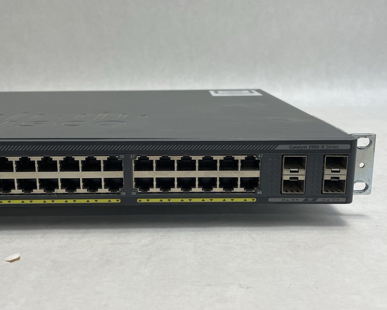 Cisco WS-C2960X-48LPS-L V04 48 Port Ethernet Gigabit PoE+ Switch Tested & Reset