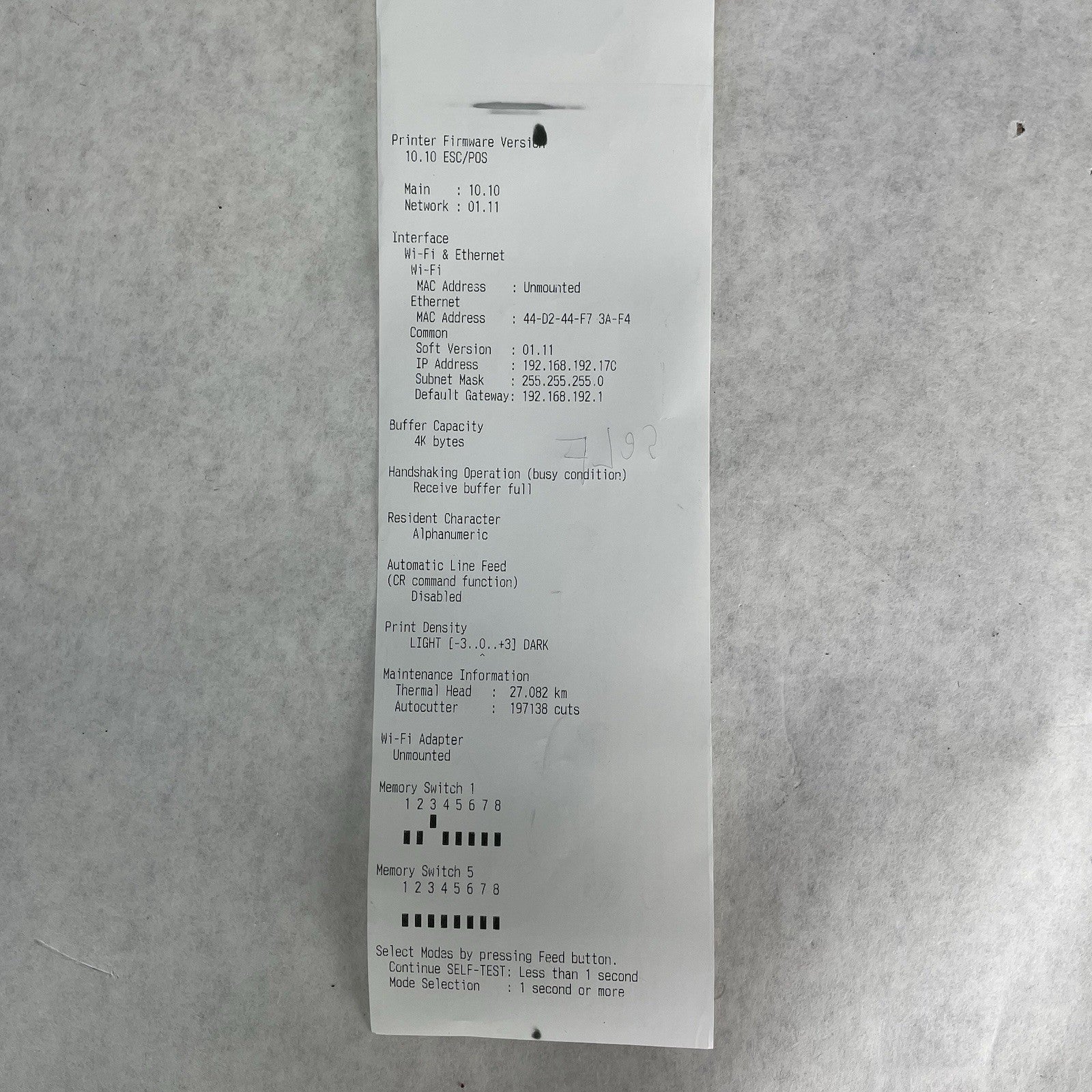 Epson M267D POS Thermal Receipt Printer TM-T20II-m USB Tested