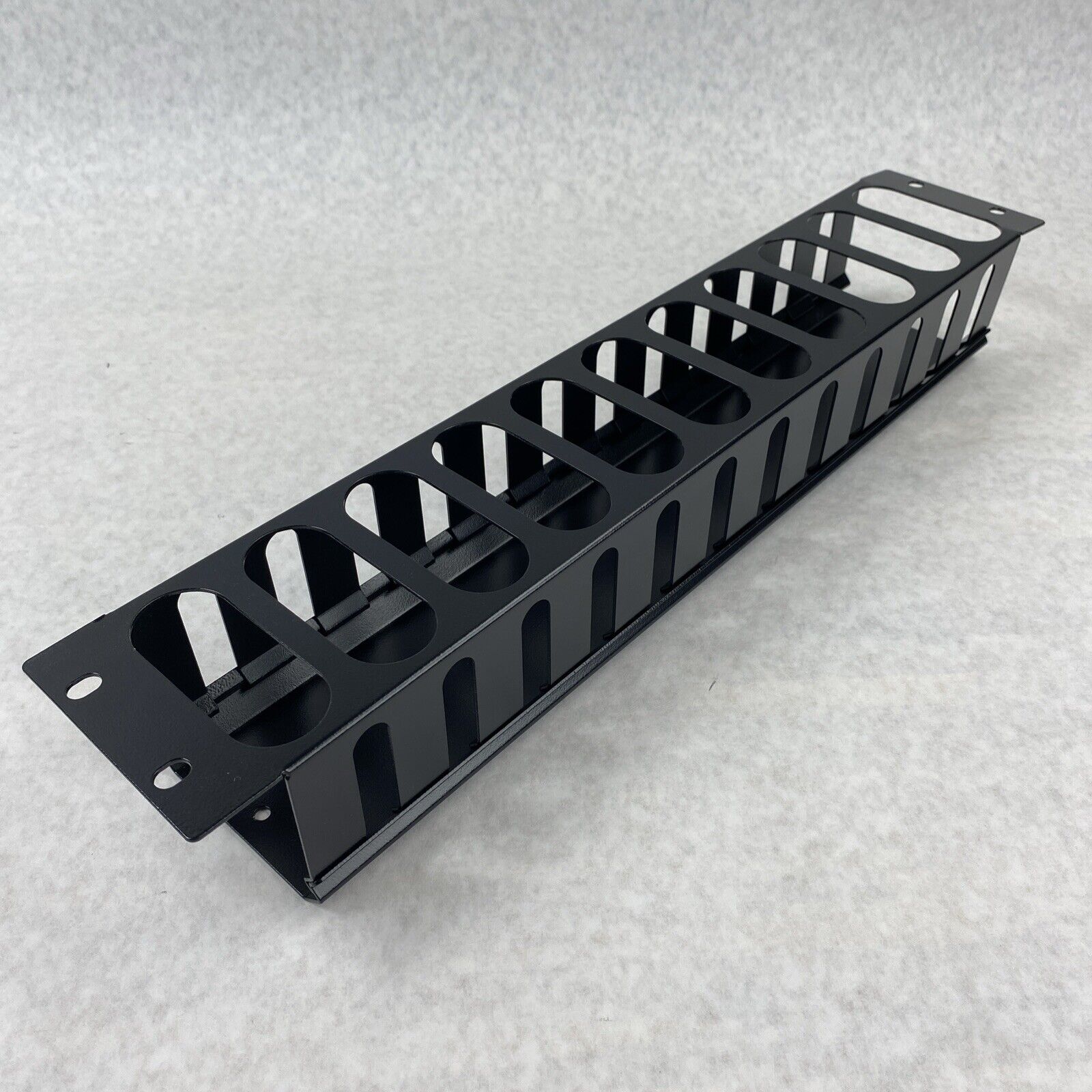 Lot of 2 Unbranded 19" Mountable Sturdy Steel Cable Manager w/ Screws