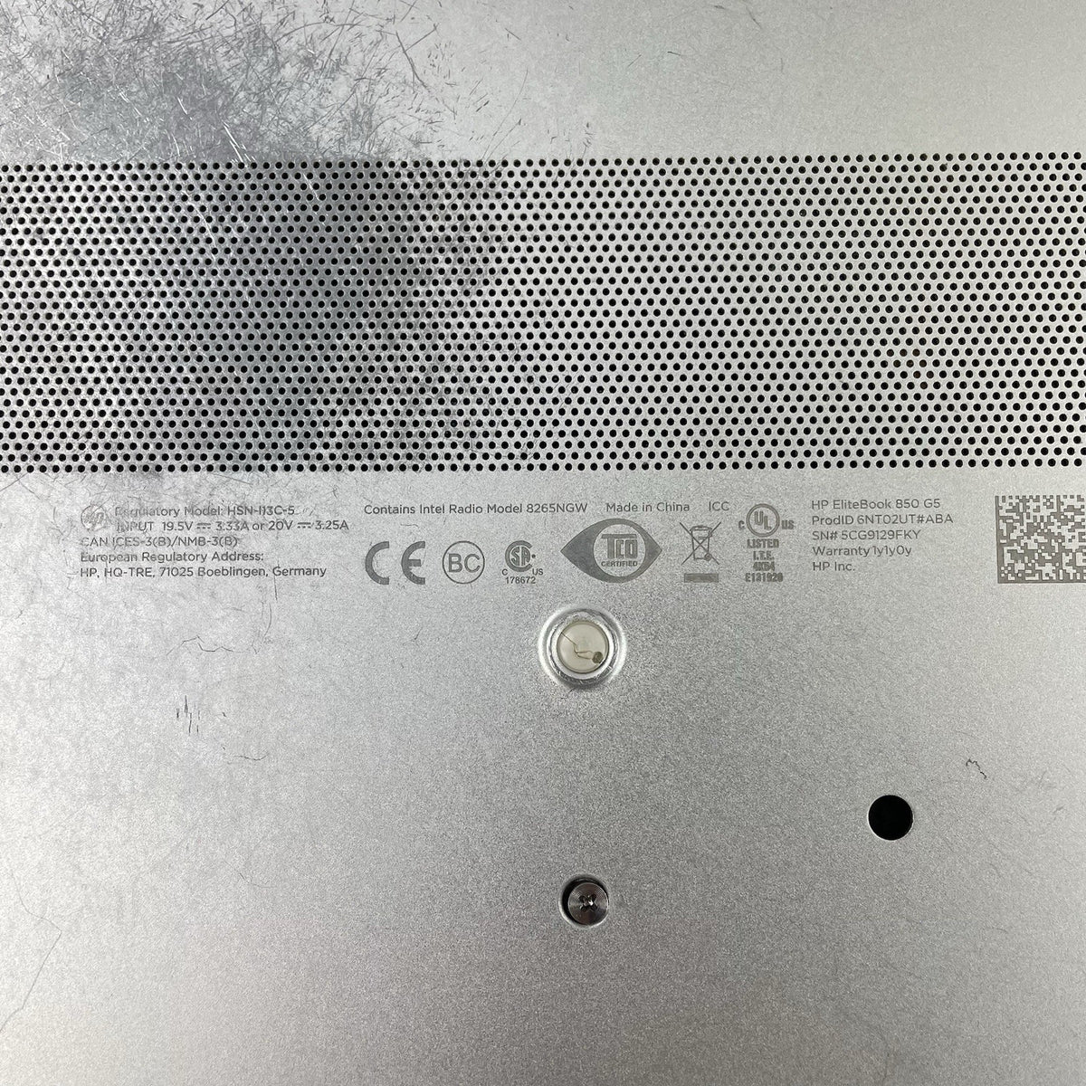 HP EliteBook 850 G5 15.6" i5-8250U 1.60 GHz 8 GB RAM No SSD/OS/AC - Keyboard16