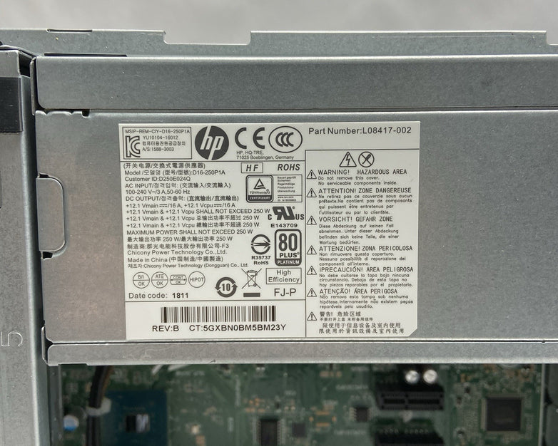 HP EliteDesk 800 G4 SFF Intel Core i5-8500 3GHz 8GB RAM No HDD No OS