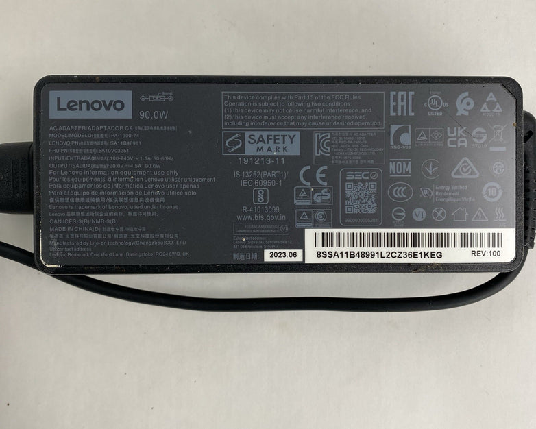 Lenovo ADLX90NLC2A 90W Square Tip AC Adapter Mixed Lot w/ PA-1900-74 Lot of 5