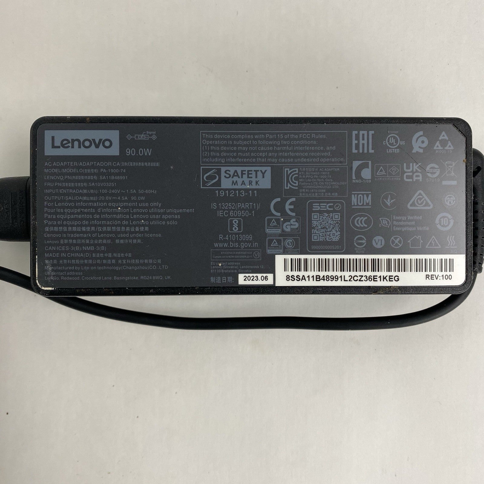 Lenovo ADLX90NLC2A 90W Square Tip AC Adapter Mixed Lot w/ PA-1900-74 Lot of 55